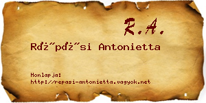 Répási Antonietta névjegykártya